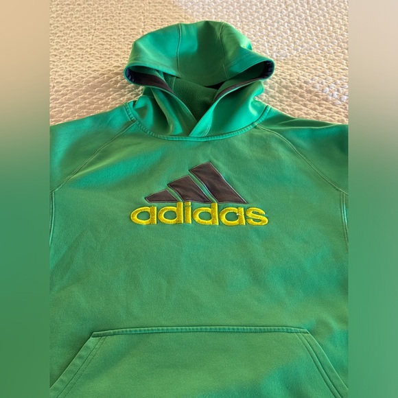 Adidas Youth Green Hoodie Size 18 (similar to women’s small) - Picture 3 of 10